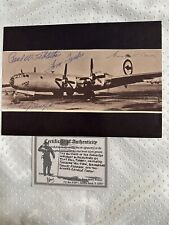 Enola Gay, 4 Crew Members Signed original 5x7 Photograph, certificate of authent picture
