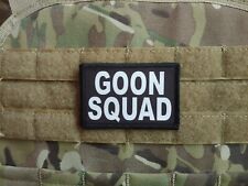 GOON SQUAD Black White 2x3 Tactical Hook Military Patch  picture