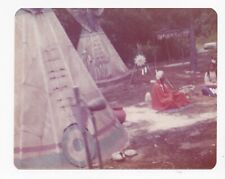 Vintage 3.5x4.5 Photo Of Native American Indians & Tepees Squaw picture
