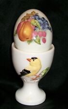 Vintage West Germany Glass Easter Egg Holder/Egg-Yellow Bird 1987-Egg Lady Egg picture