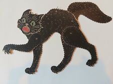 Vintage Beistle Halloween Jointed Black Scratch Cat 1920s/30s picture
