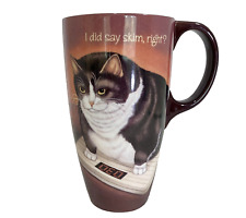 Mug Fat Tuxedo Cat On A Scale By Lang Stretch Kelley Large Signed Lowell Herrera picture