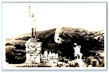 c1940's Statue Scene Turner Falls Oklahoma OK RPPC Photo Vintage Postcard picture