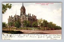 Lincoln NE-Nebraska, Lancaster County Court House, Vintage c1917 Postcard picture
