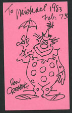 Don Orehek Freelance Cartoonist signed autograph 3x5 w/Original Sketch MH003 picture