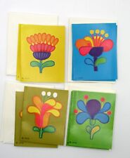 NOS Vintage 70s Marcel Schurman Flower Power Gift tags MCM Novelty 12 pack Mod picture