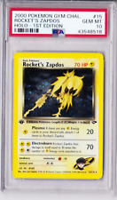 PSA 10 GEM MINT Rocket's Zapdos HOLO 1st Edition Gym Challenge Pokemon Card picture