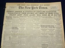 1918 APRIL 20 NEW YORK TIMES - GERMAN ADVANCE STOPPED BY SLAUGHTER - NT 8222 picture