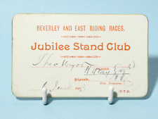 1903 Beverley & East Riding Races Jubilee Stand Club Card Mayor H. Wray #HBW picture