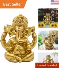 Hand-Painted Hindu God Ganesha Statue - Symbol of Wisdom and New Beginnings picture