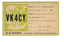 Ham Radio Vintage QSL Card     VK4CY   1956   Queensland, AUSTRALIA picture