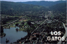 Los Gatos California 1993 Aerial Town Neighborhoods Roads Lake Vasona Boats picture