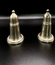Vintage EMPIRE Silver Clad Weighted Salt & Pepper Shakers, Glass Lined  2344 picture