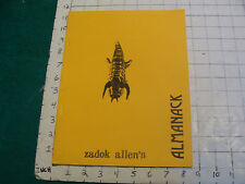 vintage original Sci. Fi ZINE: ZADOK ALLEN'S ALMANACK; 20 pgs. Index to Lowndes picture
