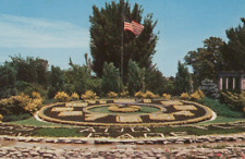 Patriotic Floral Clock Forest Park St. Louis Missouri Chrome Vintage Post Card picture