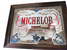 Vintage Michelob Beer Since 1896 Framed Mirror Sign Man Cave Bar Decor 13