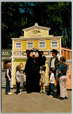 San Jose California 1960s Postcard Frontier Village Amusement Park Bear picture