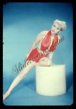 Pretty Woman Pinup Beauty Blonde 35mm Slide 1950s Fashion Swimsuit picture