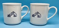 TWO RCA Logo “Nipper” & Gramophone-White/Black Collector Advertising Mugs picture