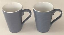 Starbucks Coffee Mug Wavy Textured Lavender Blue / Gray 13 oz Latte Cup Set 2014 picture