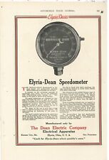 1913 Dean Electric Co. 3 pg Ad: F&B + 1 page: Elyria Dean Speedometer picture