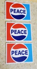 PEACE ✌ ☮ 🕊 STICKERS Lot of 3 Pepsi-Cola Parody Pepsi-Cola Themed  picture