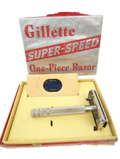 2D Gilette Super-Speed One-Piece Razor w/ Original Box Vintage picture