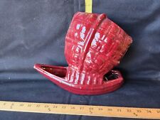 Vintage Mid Mod Asian Clipper Ship Television Lamp Work Red  Pottery Works MCM picture