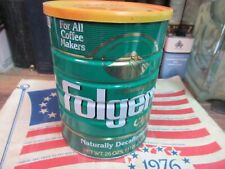 FOLGERS DECAFFEINATED 2 POUND COFFEE CAN  CAN original TIN COUNTRY STORE  EMPTY picture