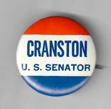 California Senator Alan Cranston Celluloid Campaign Button from 1968 picture