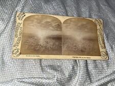 Antique Stereoview Card Photo George Barker: Niagara Falls Sunrise in the Marsh picture