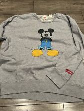 Levi’s X Disney Mickey Mouse Limited Edition 90th Birthday Gray Sweatshirt Sz XL picture