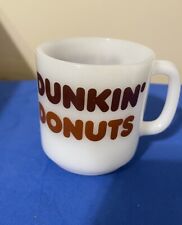 Vintage 1970s ICONIC Dunkin' Donuts Store Shop Coffee Mug Glasbake Milk Glass picture