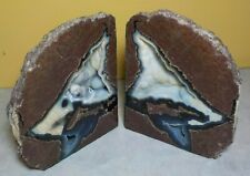 Geode Bookends Crystal Rock Stone Display Specimens Massive Large 7 Inch AGATE picture