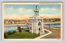 Hamilton OH-Ohio, Soldiers' Monument, Antique Vintage Souvenir Postcard picture