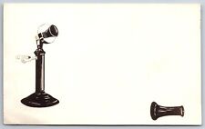 RPPC Western Electric? Candlestick Telephone & Separate Earpiece RPPC c1910 PC picture