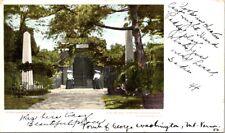 Postcard Gates of Washingtons Tomb Mt. Vernon Virginia VA  c.1901-1907      V378 picture