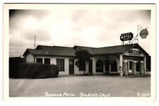 Sunshine Motel Soledad CA California Shell Gas Sign Pumps RPPC Postcard picture