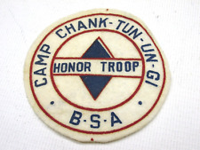1940s HONOR TROOP Camp Chank-Tun-Un-Gi Felt Patch BSA Boy Scouts Vintage picture