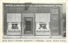 1950s Postcard; Abilene KS Rose Beauty Shop in Old Wells Fargo Bldg. Unposted picture