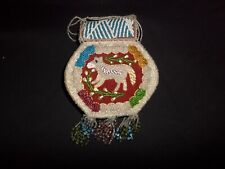 Scarce Fine Antique Native American Beaded Whimsy Bag Box Beadwork picture