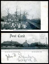 TELFORD Pennsylvania Postcard 1910s Rockhill Mennonite Cemetery Train Station picture