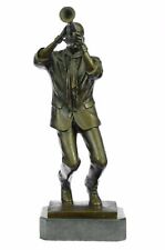 HotCast Original American Artist Williams Trumpet Player Bronze Sculpture Figure picture