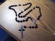 Vintage Antique Catholic Non Black wood Rosary 25