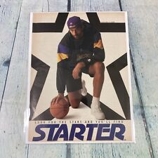 1992 Starter Vlade Divac Los Angeles Lakers Vintage Print Ad/Poster Promo Art picture