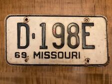 1969 Vintage Missouri License Plate D-198E picture