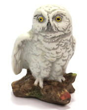 Napcoware Snow Owl Vintage Matte Ceramic Figurine 315, About 2-1/2