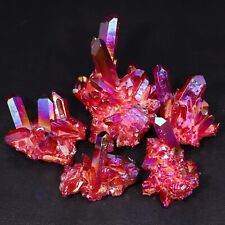 1PC Electroplated Red Crystal Cluster Natural Crystal Plating Healing Crystal picture
