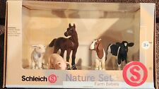 Schleich Farm Animal Set ~ Calf Pig Colt Goat Lamb Farm Babies New picture