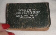 Antique 1938 Address Booklet from Louise's Beauty Shoppe of Philadelphia picture